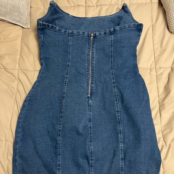 Fashion Nova Denim Strapless Dress - Picture 5 of 7